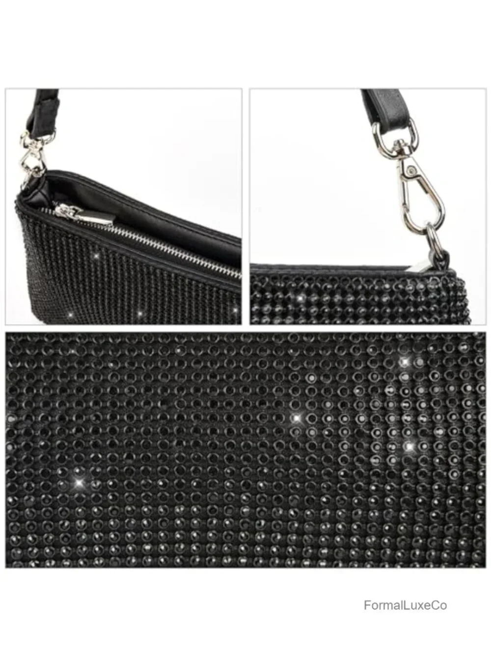 Bling Rhinestone Evening Clutch Purse Women Prom Party Wedding Crossbody Bag